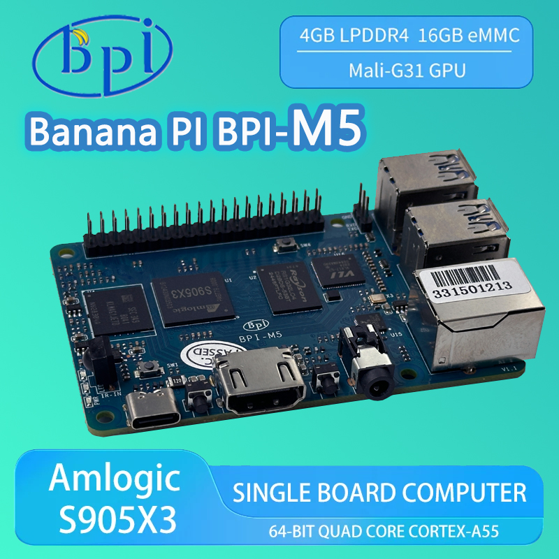 Banana PI BPI-M5 4GB LPDDR4 RA - مراجعة Banana Pi Bpi-M5 وسعره